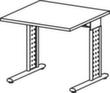 Gera Höhenverstellbarer Schreibtisch Milano mit C-Fußgestell Technische Zeichnung 1 S