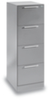 C+P Hängeregistraturschrank mit Bügelgriffen, 4 Auszüge, RAL9006 Weißaluminium/RAL9006 Weißaluminium