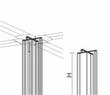 Gera Winkelverbindung Pro BasicLine für Trennwand, Höhe 400 mm