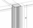 Gera Verbindungssäule Pro ProfiLine für Trennwand, Höhe 1600 mm