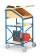 Rollcart Mobiles Pult, RAL5010 Enzianblau