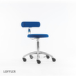 Löffler Hocker Aogo, Sitz blau, Rollen