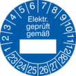 Prüfplakette mit Jahresfarbe Standard 13 S