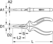 KS Tools BERYLLIUMplus Telefonzange 180 mm Standard 3 S