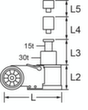 KS Tools Lufthydraulischer Wagenheber 30 t / 15 t Standard 6 S