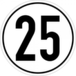 Geschwindigkeitsbegrenzung SafetyMarking® 25 km/h gemäß StVZO