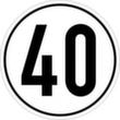 Geschwindigkeitsbegrenzung SafetyMarking® 40 km/h gemäß StVZO