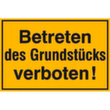 Verbotsschild SafetyMarking®, "Betreten des Grundstücks verboten!"