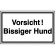 Hinweisschild SafetyMarking®, "Vorsicht! Bissiger Hund"