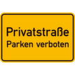 Verbotsschild SafetyMarking®, "Privatstraße - Parken verboten"