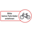 Hinweisschild SafetyMarking®, "Bitte keine Fahrräder anlehnen"