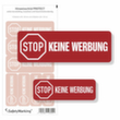 Hinweisschild SafetyMarking®, "Stop keine Werbung"