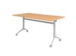 Fahrbarer Klapptisch, Höhe x Breite x Tiefe 750 x 1600 x 800 mm, Platte Buche