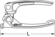 KS Tools Mini Bremsleitungs-Biegewerkzeug Technische Zeichnung 1 S