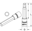 KS Tools 1/2" Bit-Stecknuss Innensechskant Technische Zeichnung 1 S