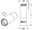 KS Tools 1/2" 12-kant-Stecknuss Technische Zeichnung 1 S