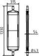 Schake Bake, Höhe x Breite 1330 x 315 mm Technische Zeichnung 1 S