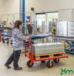 Kongamek Schiebebügelwagen mit Stahlladefläche, Traglast 1200 kg, Ladefläche 1400 x 760 mm Milieu 1 S