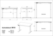 Höhenverstellbarer Schreibtisch GW-BEDANO Technische Zeichnung 1 S