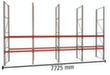 META Palettenregal MULTIPAL für 24 Paletten, 7725 mm breit, 3 Lagerebenen