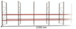 META Palettenregal MULTIPAL für 72 Paletten, 22365 mm breit, 3 Lagerebenen