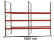META Palettenregal MULTIPAL für 24 Paletten, 5665 mm breit, 4 Lagerebenen