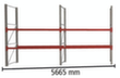 META Palettenregal MULTIPAL für 12 Paletten, 5665 mm breit, 3 Lagerebenen Standard 2 S
