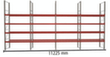 META Palettenregal MULTIPAL für 60 Paletten, 11225 mm breit, 5 Lagerebenen Standard 2 S