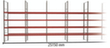 META Palettenregal MULTIPAL für 135 Paletten, 25150 mm breit, 5 Lagerebenen Standard 2 S