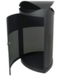 Abfallbehälter mit Schutzdach, 60 l, schwarz Standard 2 S