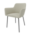 Quadrifoglio Besucherstuhl City mit Armlehnen, Sitz beige, 4-Fußgestell
