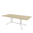 Quadrifoglio Konferenztisch X2, Breite x Tiefe 2100 x 1000 mm, Platte Eiche