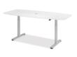 Elektrisch höhenverstellbarer Konferenztisch, Breite x Tiefe 2200 x 1030 mm, Platte weiß