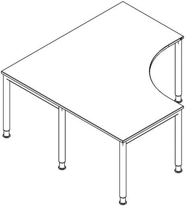 Freiform-Schreibtisch RQ60 Standard 1 ZOOM