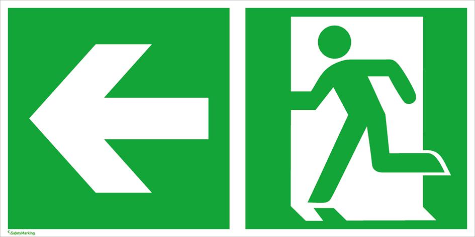 Fluchtwegschild SafetyMarking® Notausgang Standard 2 ZOOM