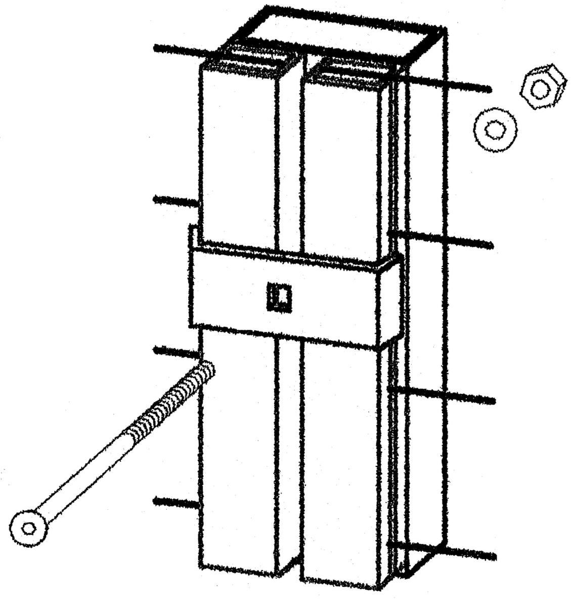 Trennwandsystem mit Maschenweite 40x40 mm Technische Zeichnung 1 ZOOM