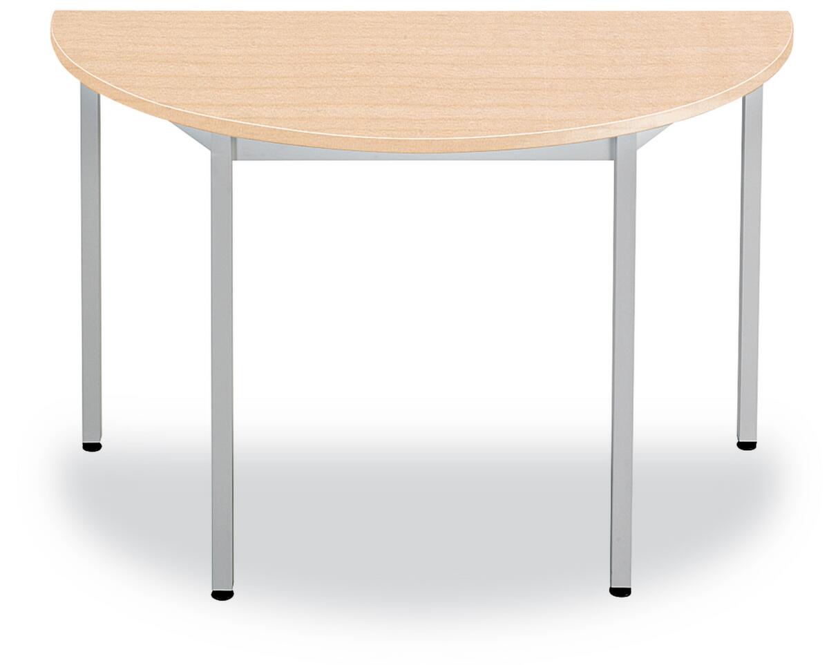 Vierkantrohr-Mehrzwecktisch mit verschiedenen Plattenformen Standard 3 ZOOM