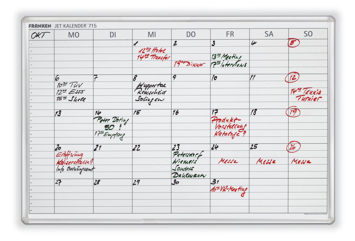 Franken Wochenplaner mit Stiften und Magneten, Höhe x Breite 600 x 900 mm Standard 1 ZOOM