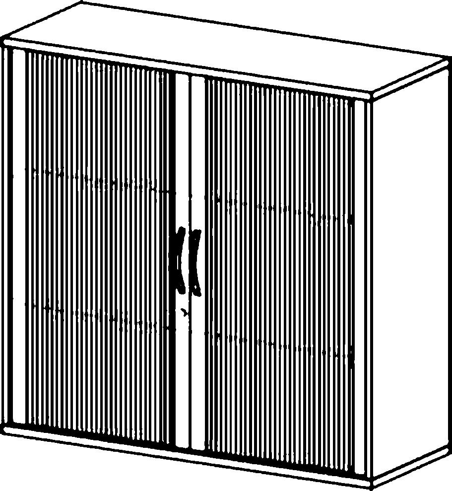 Gera Querrollladenschrank Pro, 3 Ordnerhöhen Technische Zeichnung 1 ZOOM