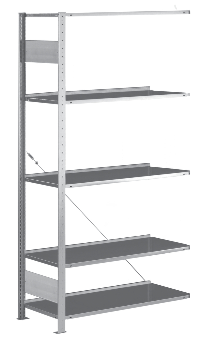 META Steckregal, Höhe x Breite x Tiefe 2000 x 1006 x 336 mm, 5 Böden