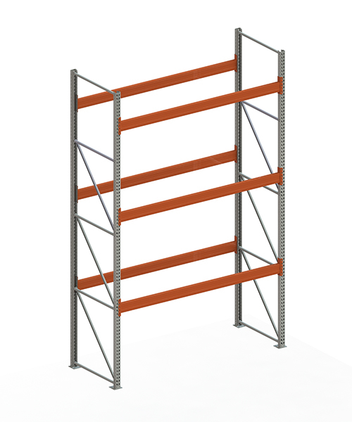 META Palettenregal MULTIPAL für 12 Paletten, 2870 mm breit, 4 Lagerebenen