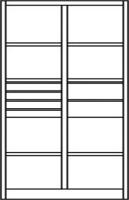 C+P Systemschrank ERGO, Breite 1200 mm Technische Zeichnung 2 ZOOM