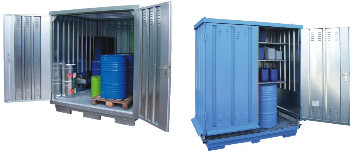 Lacont Gefahrstoff-Container fertig montiert