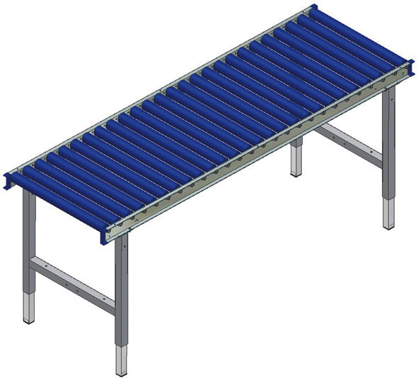 Rocholz Höhenverstellbarer Rollenbahntisch, Breite x Tiefe 1955 x 640 mm Standard 2 ZOOM