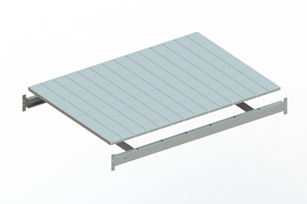 META Fachebene MINI-RACK für Weitspannregal, Breite x Tiefe 1400 x 1050 mm