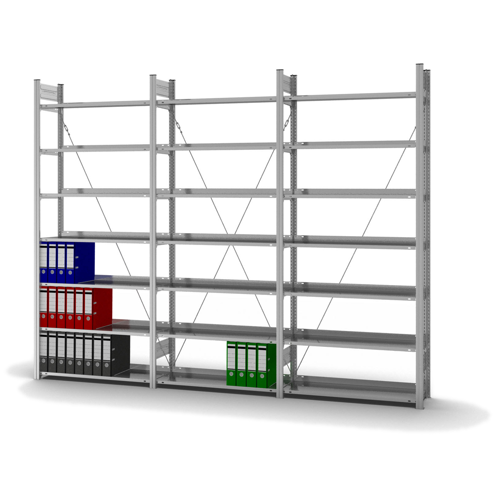 hofe Akten-Steckregal Anbaufeld, 7 Böden, mit korrosionsschützender Zinkbeschichtung Standard 3 ZOOM