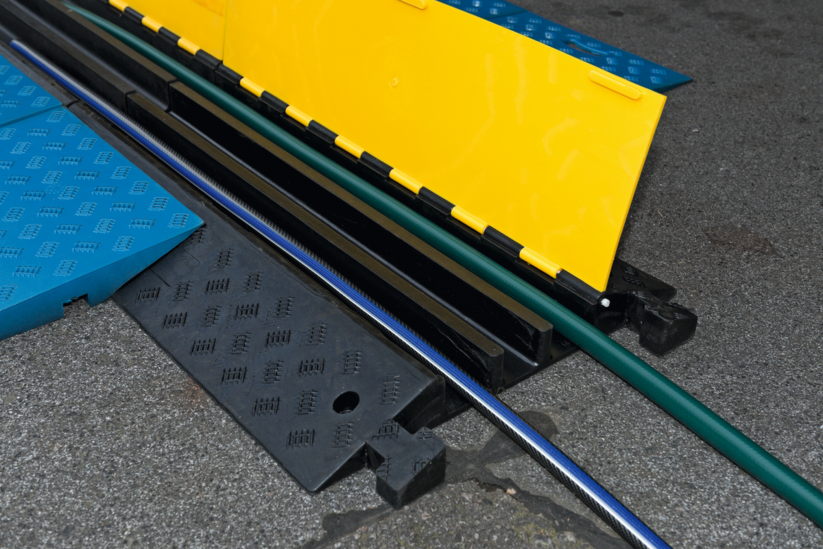 Moravia Rollstuhlrampen-Set MORION für Kabelbrücke, Breite 440 mm, blau Milieu 3 ZOOM