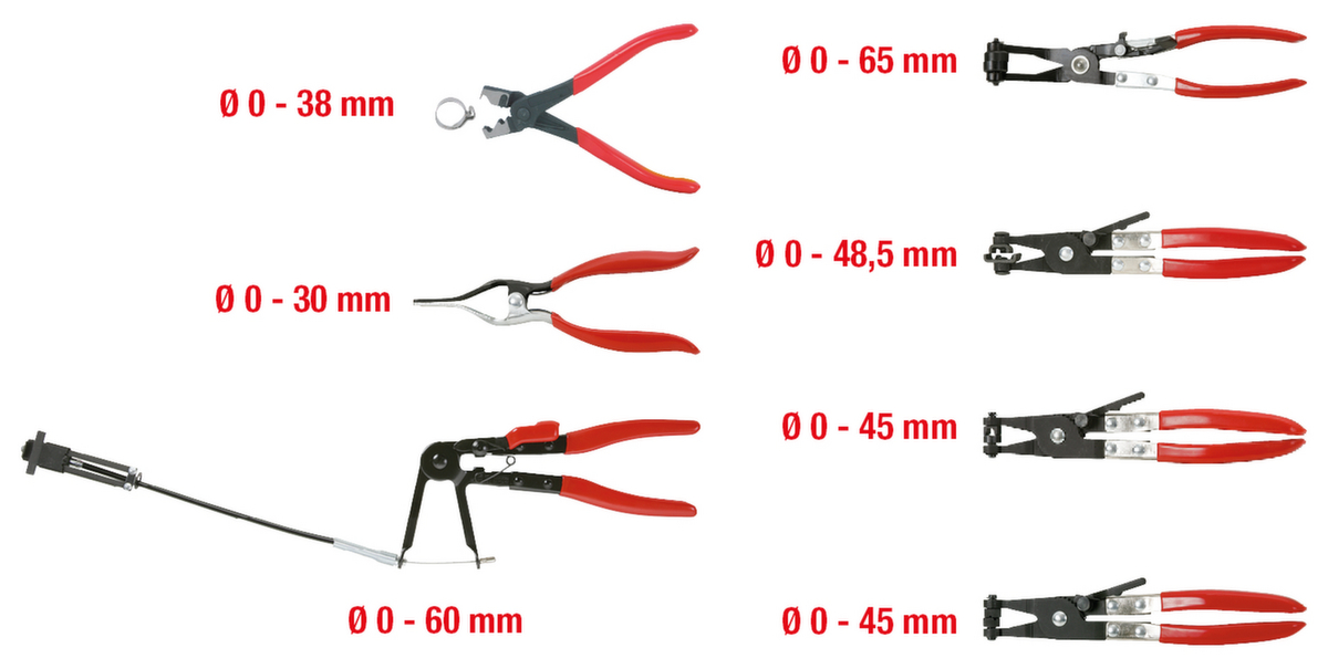 KS Tools KFZ Schlauchschellenzangen-Satz Standard 2 ZOOM