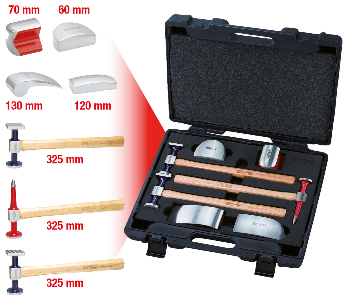 KS Tools Karosserie-Ausbeul-Satz Standard 2 ZOOM