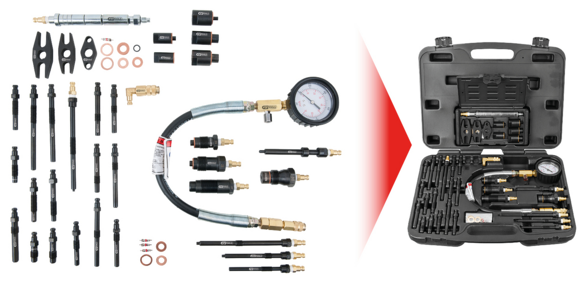 KS Tools Kompressionsprüfgerät-Satz für Dieselmotoren Standard 2 ZOOM